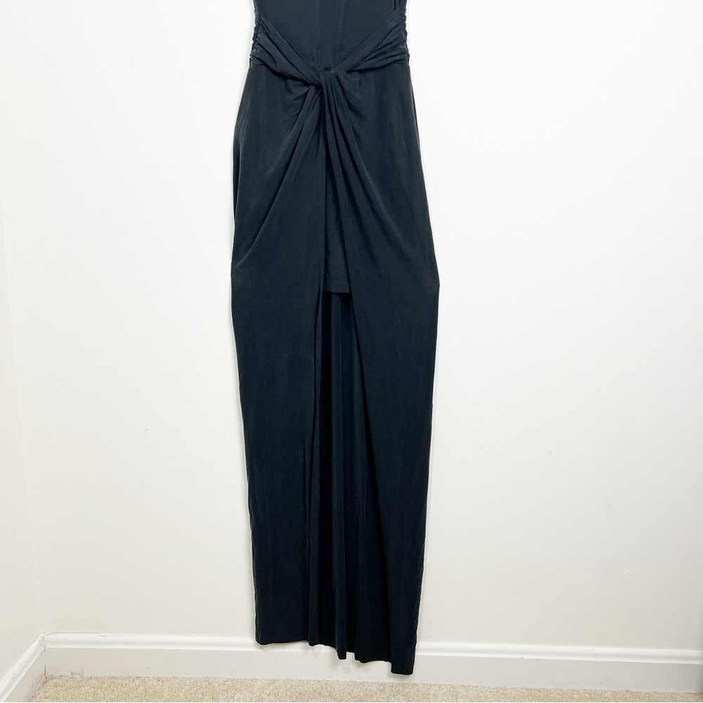 AllSaints Sami Cupro Knot Front Maxi Dress Size 0 in Black New All Saints - Picture 7 of 14